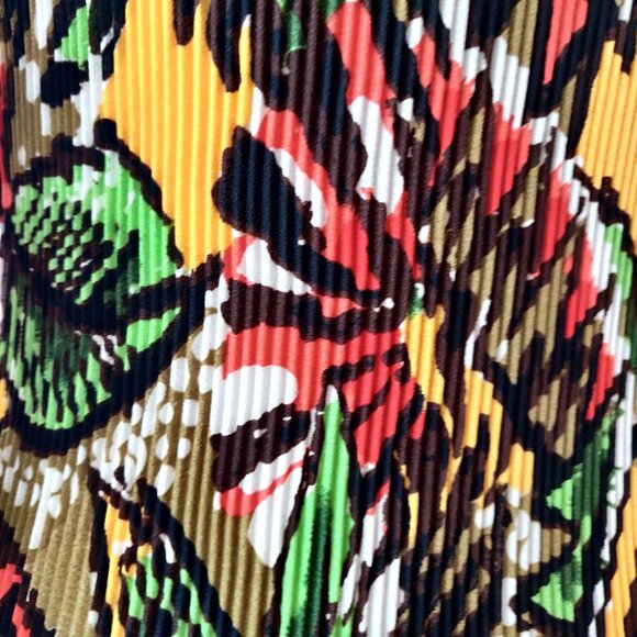 Signature Larry Levine Womens Size S Botanical Accordion Pleated Necklace Top - Picture 7 of 10